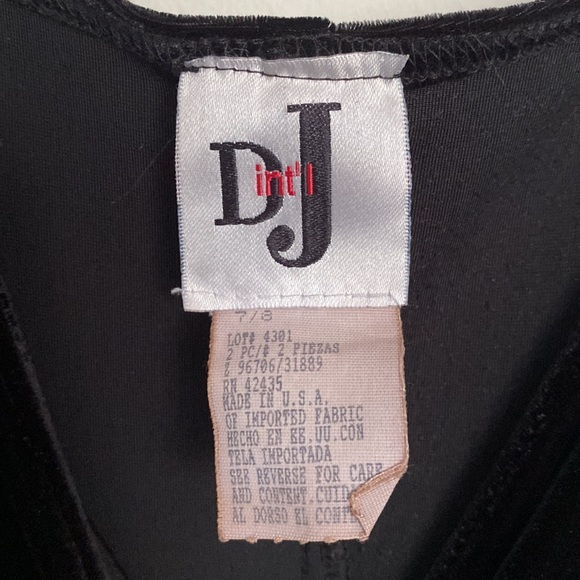 Vintage DJ Int’l Velvet Dress - Black - Small - Picture 2 of 4